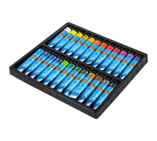 Краски масляные ВОДОРАЗБАВИМЫЕ художественные, 24 цвета по 18 мл в тубах, BRAUBERG ART PREMIERE, 192291