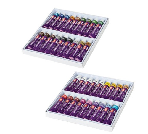 Краски акриловые художественные НАБОР 36 штук, 31 цвет по 12 мл в тубах, BRAUBERG ART DEBUT, 192294