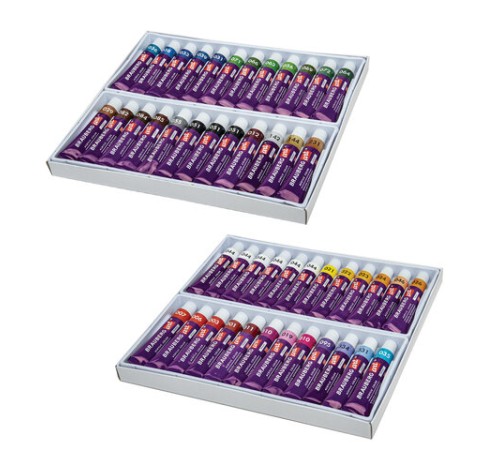 Краски акриловые художественные, НАБОР 48 штук, 41 цвет по 12 мл, в тубах, BRAUBERG ART DEBUT, 192295