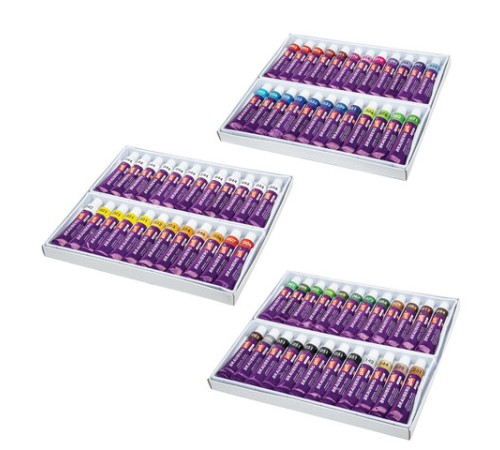 Краски акриловые художественные, НАБОР 72 штуки, 49 цветов по 12 мл в тубах, BRAUBERG ART DEBUT, 192296