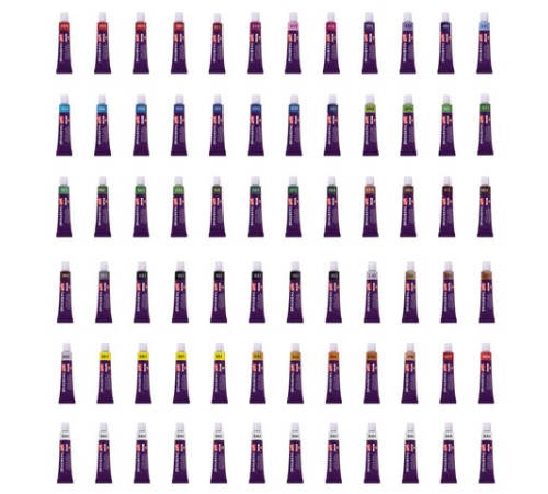 Краски акриловые художественные, НАБОР 72 штуки, 49 цветов по 12 мл в тубах, BRAUBERG ART DEBUT, 192296