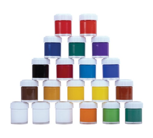 Краски акриловые художественные, НАБОР 20 штук, 18 цветов по 22 мл в банках, BRAUBERG ART DEBUT, 192299