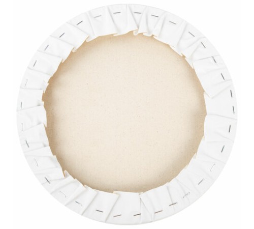 Холст на подрамнике, круглый 30 см, грунтованный, 380 г/м2, 100% хлопок, BRAUBERG ART CLASSIC, 192327