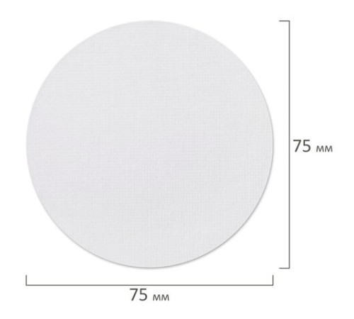 Холсты на магните круглые НАБОР 4 шт., 7,5 см, 280 г/м2, 100% хлопок, BRAUBERG ART CLASSIC, 192332