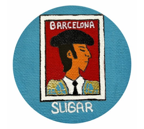 Холсты на магните круглые НАБОР 4 шт., 7,5 см, 280 г/м2, 100% хлопок, BRAUBERG ART CLASSIC, 192332