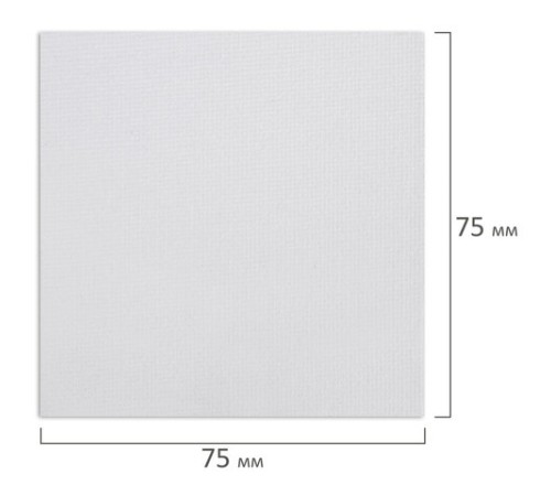 Холсты на магните квадратные НАБОР 4 шт., 7,5х7,5 см, 280 г/м2, 100% хлопок, BRAUBERG ART CLASSIC, 192333