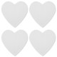 Холсты на магните в форме сердца НАБОР 4 шт., 7,5 см, 280 г/м2, 100% хлопок, BRAUBERG ART CLASSIC, 192334