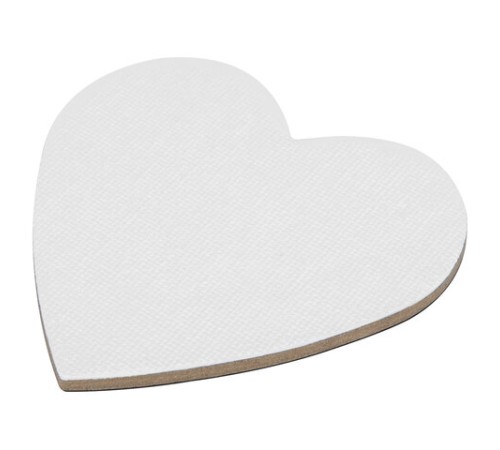 Холсты на магните в форме сердца НАБОР 4 шт., 7,5 см, 280 г/м2, 100% хлопок, BRAUBERG ART CLASSIC, 192334