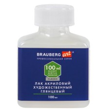 Лак акриловый глянцевый художественный, в бутылке, 100 мл, BRAUBERG ART CLASSIC, 192350