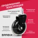 Колеса (ролики) BRABIX для кресла мягкие, резиновые, d 76 мм, КОМПЛЕКТ 5 шт., шток d 11 мм, в коробе, 532524