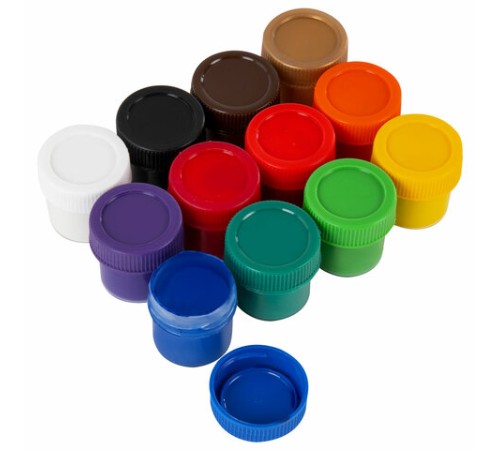 Гуашь школьная ОФИСМАГ, 12 цветов по 17 мл, 192381