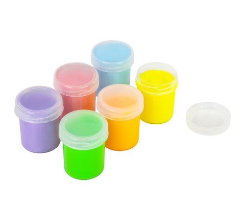 Краски пальчиковые для малышей от 1 года, 6 цветов (3 пастельных + 3 флуоресцентных) по 40 мл, BRAUBERG KIDS, 192400