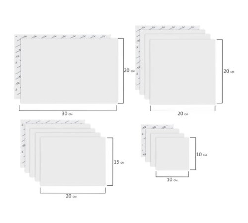 Холсты на картоне НАБОР 20 штук, 280 г/м2, грунт, 100% хлопок, BRAUBERG ART CLASSIC, 192431