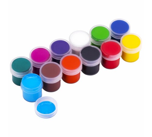 Краски акриловые для рисования и творчества 12 цветов по 10 мл, BRAUBERG HOBBY, 192433