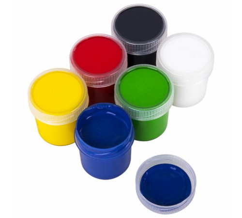 Краски акриловые для рисования и творчества 6 цветов по 20 мл, BRAUBERG HOBBY, 192434