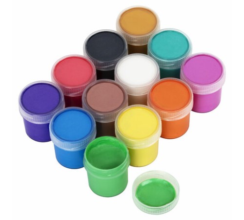 Краски акриловые ПЕРЛАМУТРОВЫЕ для рисования и творчества 12 цветов по 20 мл, BRAUBERG HOBBY, 192436