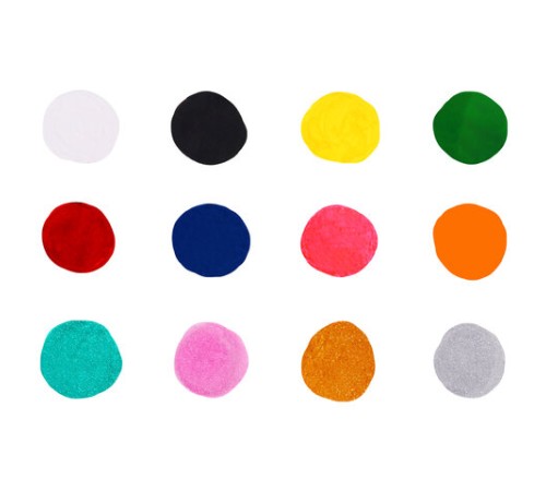 Краски акриловые для рисования и творчества 12 цветов по 20 мл (6 базовых + 6 с эффектами) BRAUBERG HOBBY, 192439