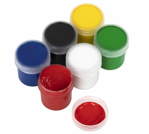 Краски акриловые по ткани 6 цветов по 20 мл, BRAUBERG HOBBY, 192441