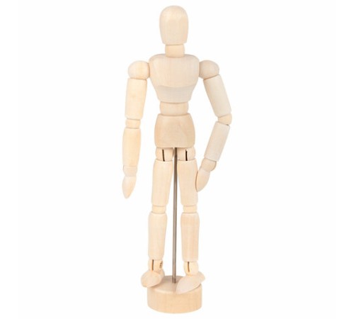 Манекен человека художественный, высота 16 см, натуральное дерево, BRAUBERG ART CLASSIC, 192513