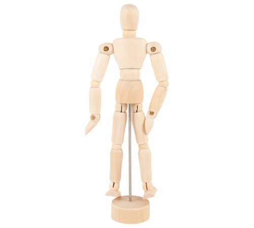 Манекен человека художественный, высота 16 см, натуральное дерево, BRAUBERG ART CLASSIC, 192513