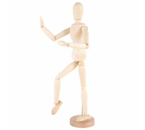 Манекен человека художественный, высота 43 см, натуральное дерево, BRAUBERG ART CLASSIC, 192514