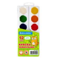Краски акварельные BRAUBERG 12 цветов 