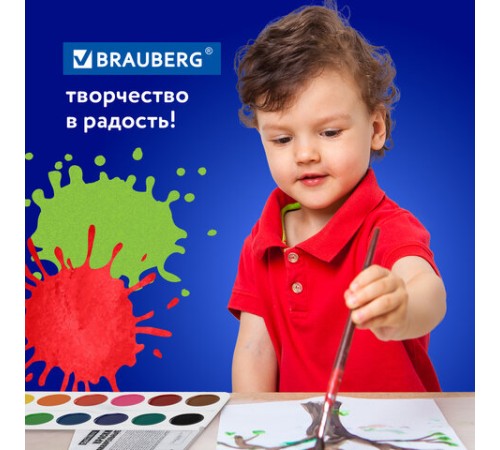 Краски акварельные BRAUBERG 12 цветов 
