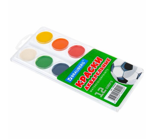 Краски акварельные BRAUBERG 12 цветов 