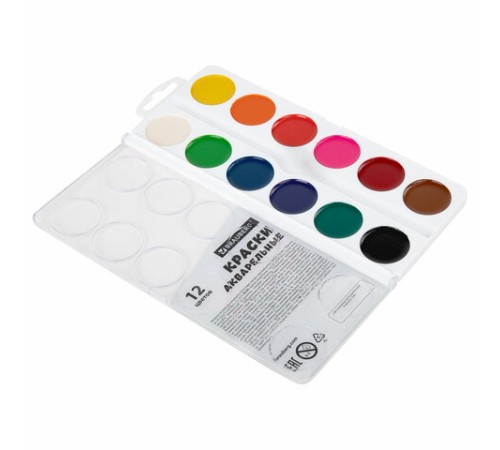 Краски акварельные BRAUBERG 12 цветов 