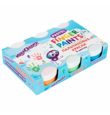 Краски пальчиковые для малышей от 1 года, пастельные цвета, 6 по 60 мл, ЮНЛАНДИЯ, 192569