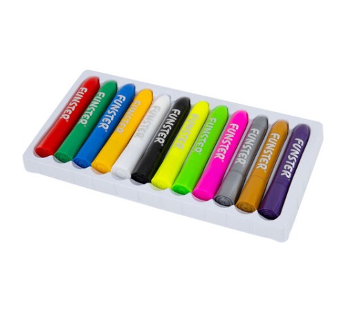 Аквагрим для лица и тела, 12 цветов (6 классических + 3 неон + 3 метал), 10 трафаретов, FUNSTER (ФАНСТЕР), 192575