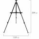 Мольберт-тренога металл переносной телескопический 110х164х91 см, чехол, BRAUBERG ART BASIC, 192576