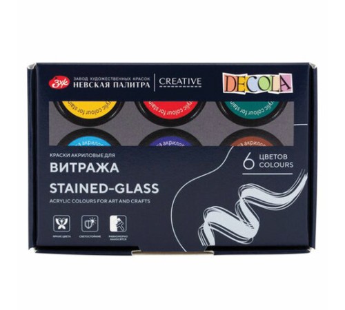 Краски акриловые для витража 