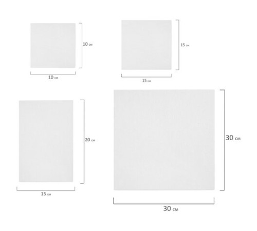 Холсты на картоне НАБОР № 1 10 штук, хлопок, грунт, 280 г/м2, BRAUBERG ART CLASSIC, 192660