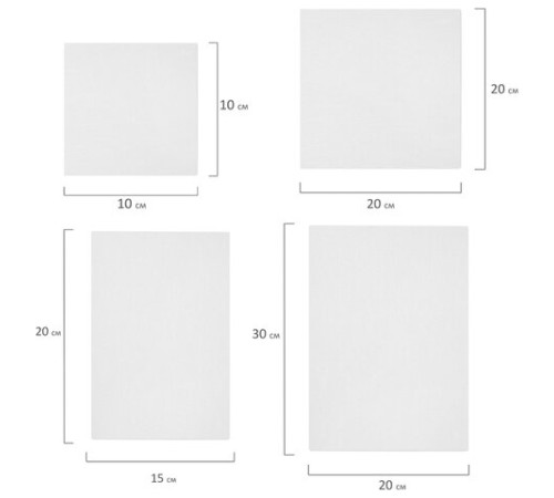 Холсты на картоне НАБОР № 2 10 штук, хлопок, грунт, 280 г/м2, BRAUBERG ART CLASSIC, 192661