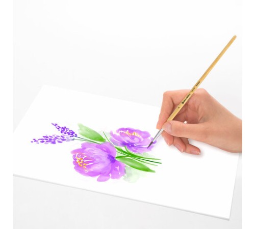 Кисть BRAUBERG, белка, круглая, №3, 200180