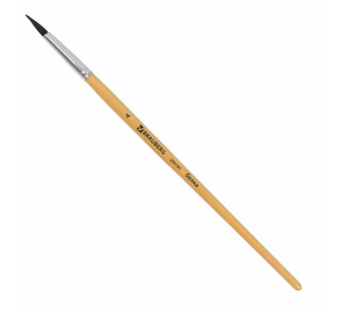 Кисть BRAUBERG, белка, круглая, № 4, 200181