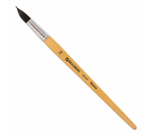 Кисть BRAUBERG, белка, круглая, № 10, 200187