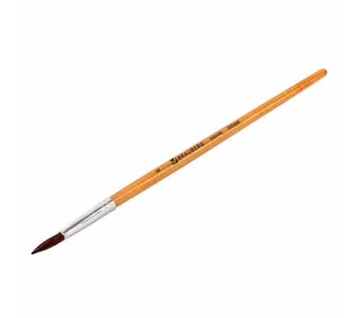 Кисть BRAUBERG, пони, круглая, № 4, 200190