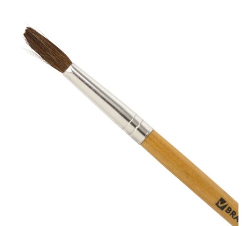 Кисть BRAUBERG, пони, круглая, № 5, 200191