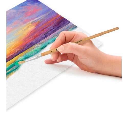 Кисть BRAUBERG, щетина, круглая, № 4, 200195