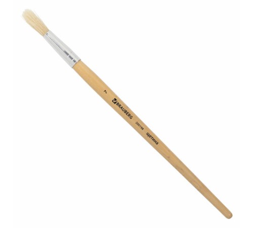 Кисть BRAUBERG, щетина, круглая, № 7, 200198