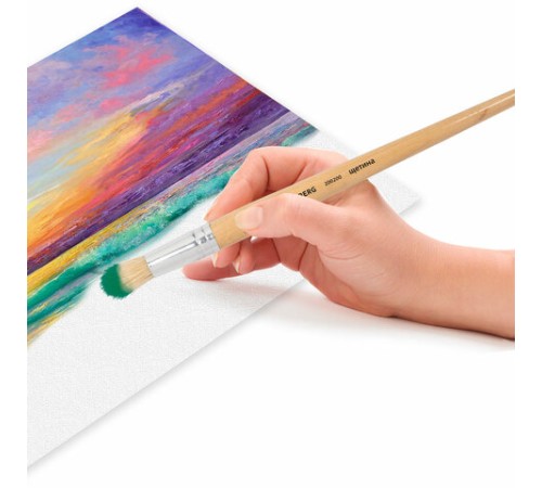 Кисть BRAUBERG, щетина, круглая, № 12, 200200