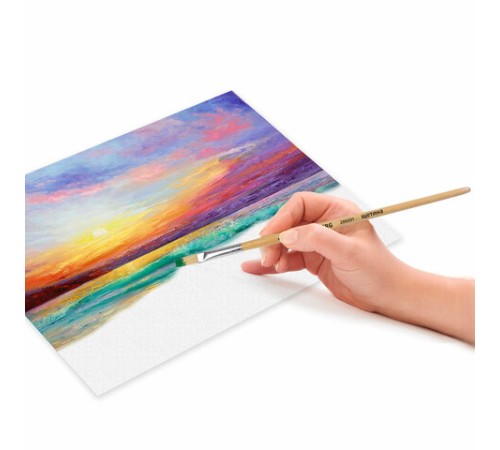 Кисть BRAUBERG, щетина, плоская, № 6, 200201