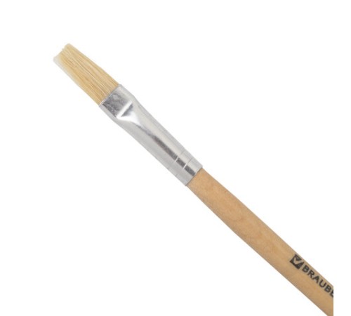 Кисть BRAUBERG, щетина, плоская, № 8, 200202