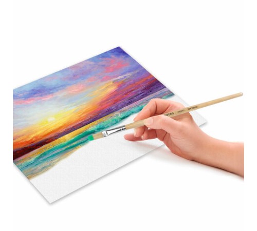 Кисть BRAUBERG, щетина, плоская, № 8, 200202