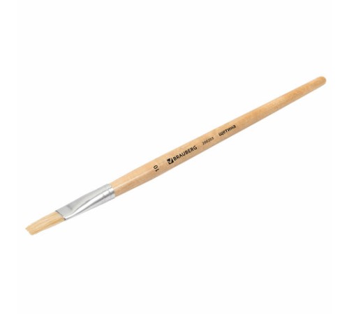 Кисть BRAUBERG, щетина, плоская, № 10, 200203