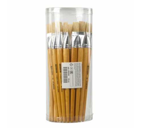 Кисть BRAUBERG, щетина, плоская, № 18, 200206