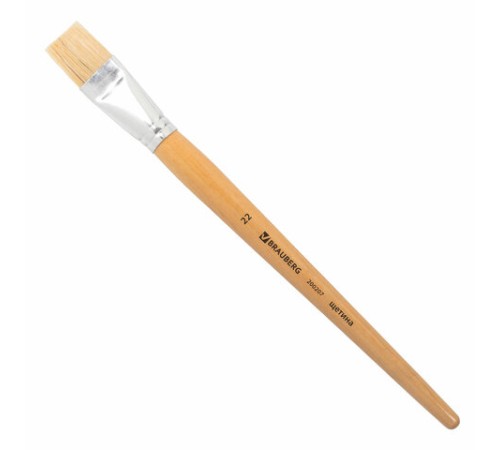 Кисть BRAUBERG, щетина, плоская, № 22, 200207