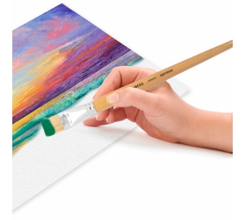 Кисть BRAUBERG, щетина, плоская, № 22, 200207